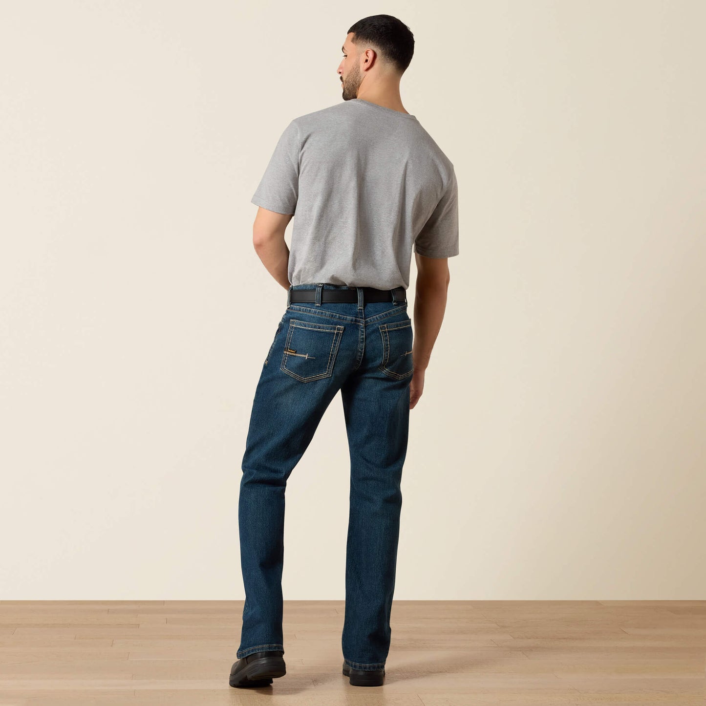 Ariat Men Men's Low Rise, Bootcut Work Pants - Rebar Denim