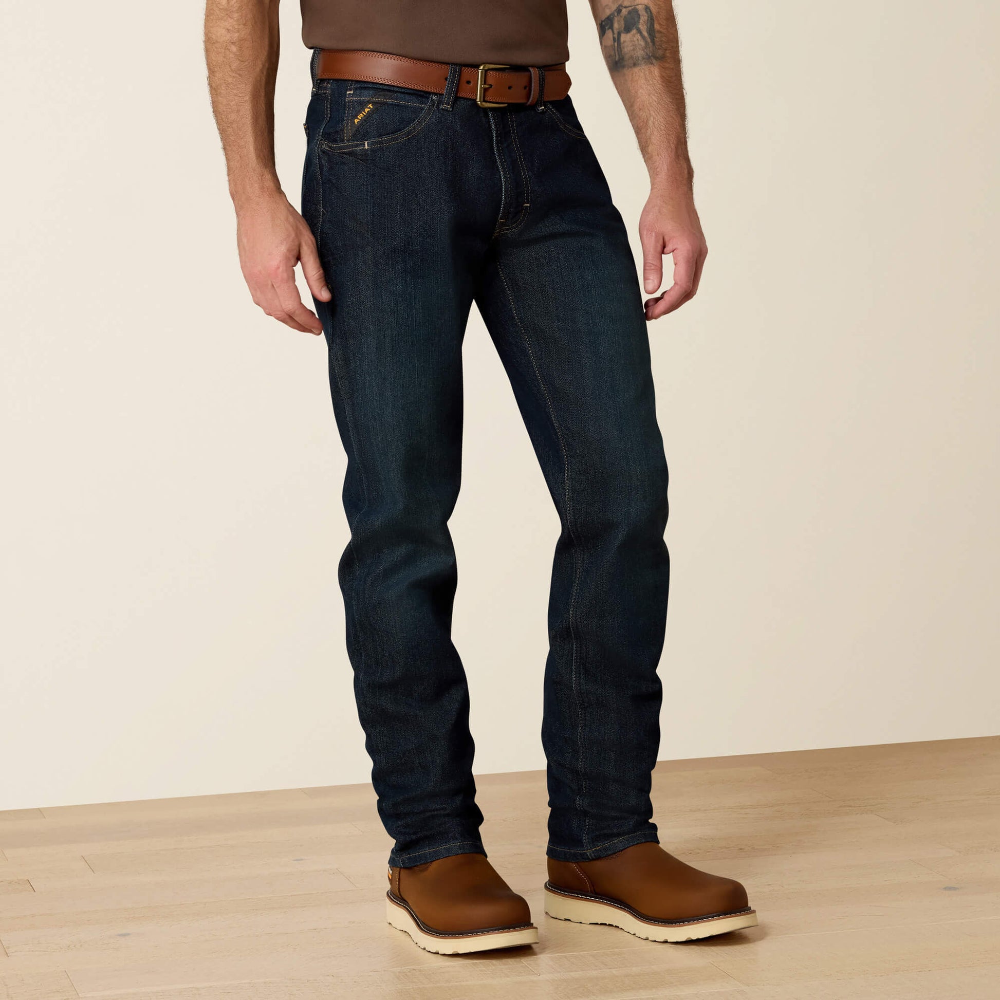 Ariat Men Rebar M4 Relaxed DuraStretch Basic Stackable Straight Leg Jean
