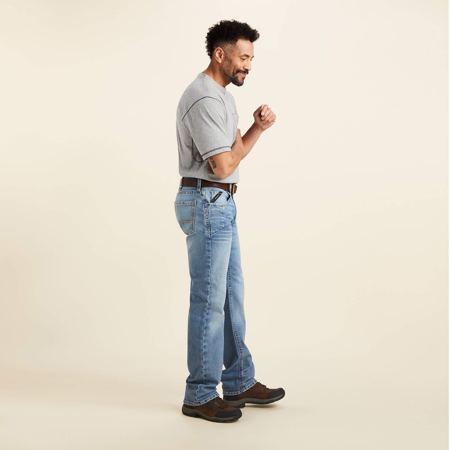 Ariat Men Rebar M5 Straight DuraStretch Edge Straight Leg Jean