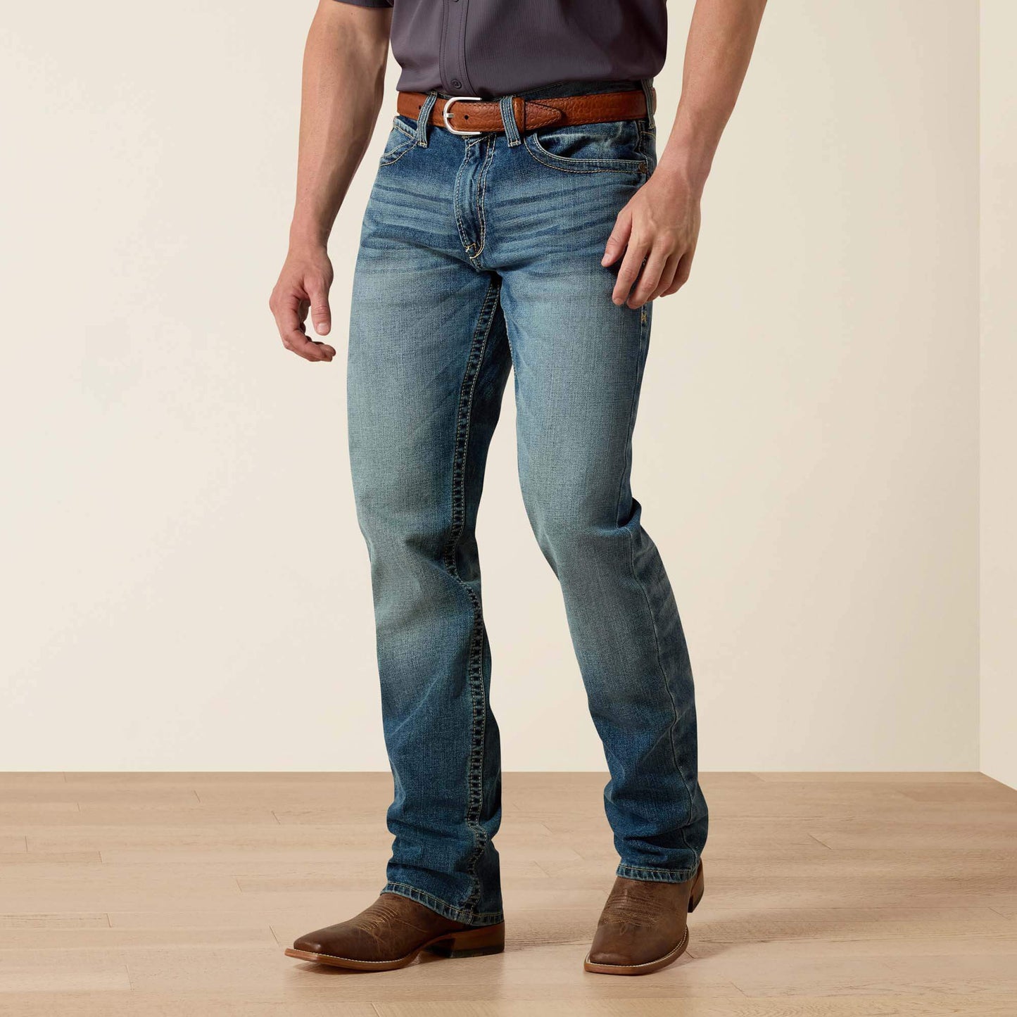 Ariat Men|Trends M4 Low Rise Stretch Shoreway Stackable Straight Leg Jean