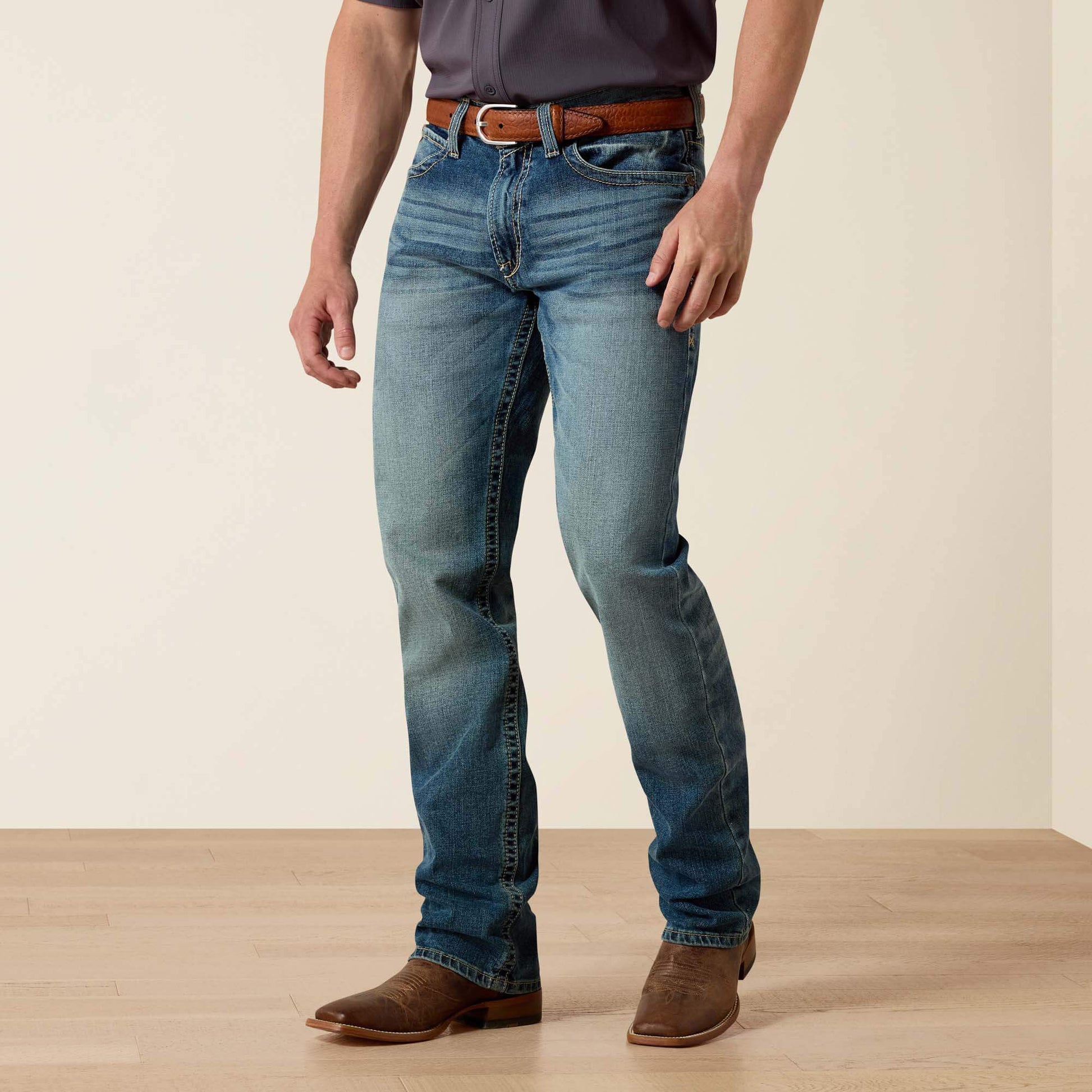 Ariat Men|Trends M4 Low Rise Stretch Shoreway Stackable Straight Leg Jean
