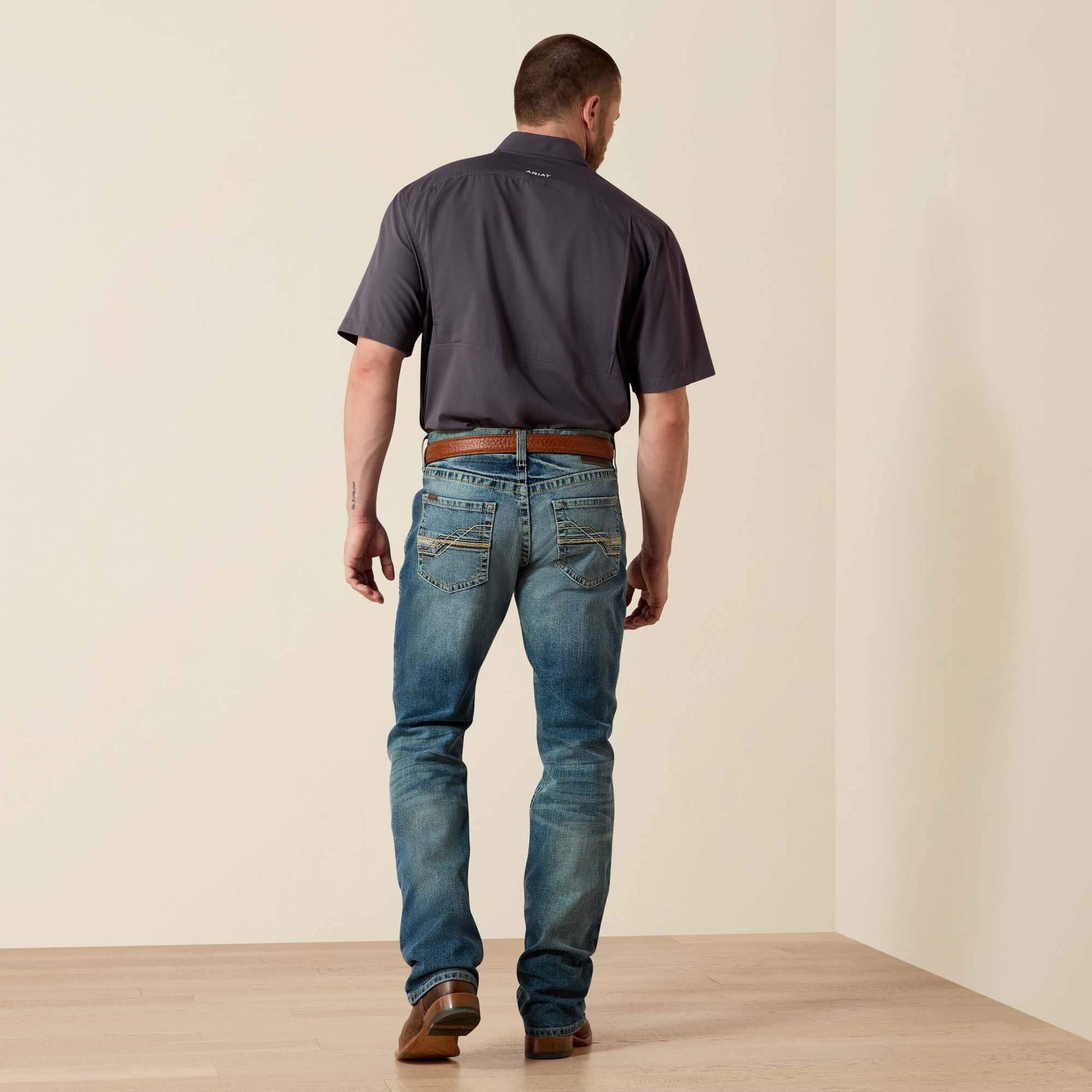 Ariat Men|Trends M4 Low Rise Stretch Shoreway Stackable Straight Leg Jean