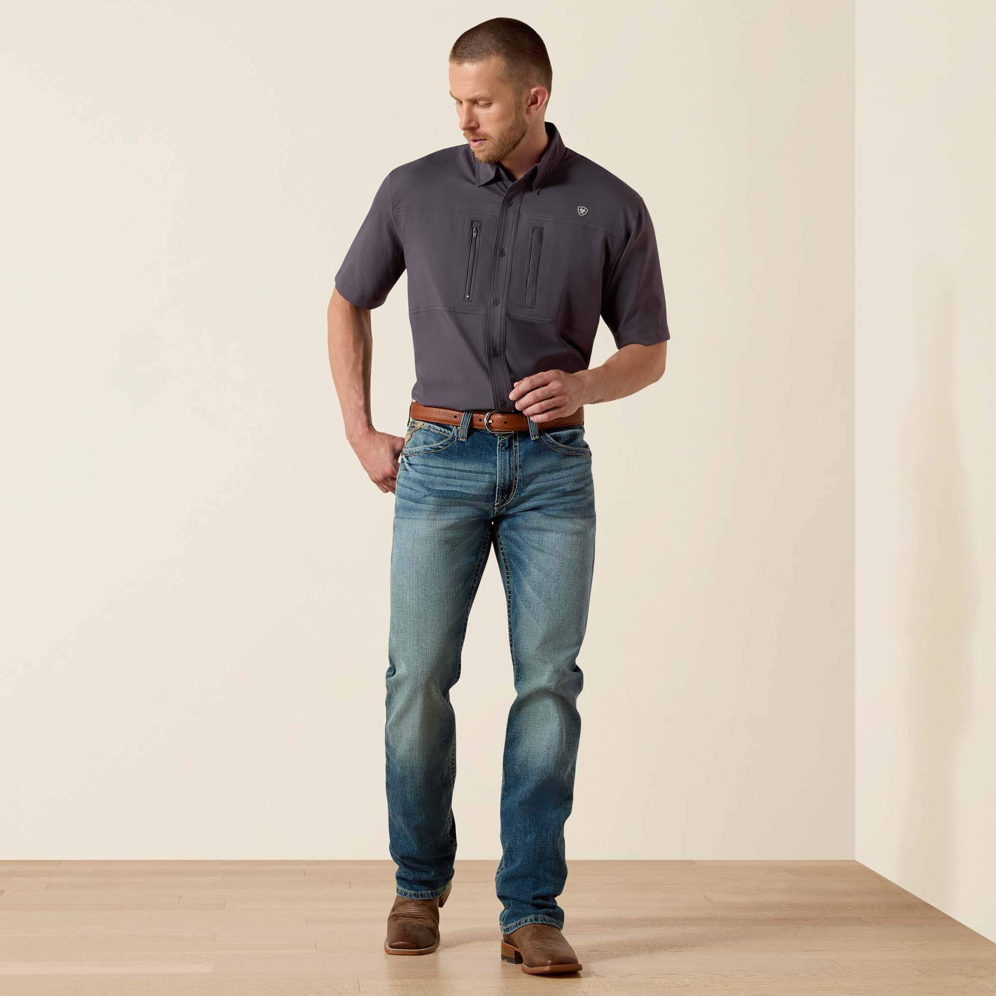 Ariat Men|Trends M4 Low Rise Stretch Shoreway Stackable Straight Leg Jean