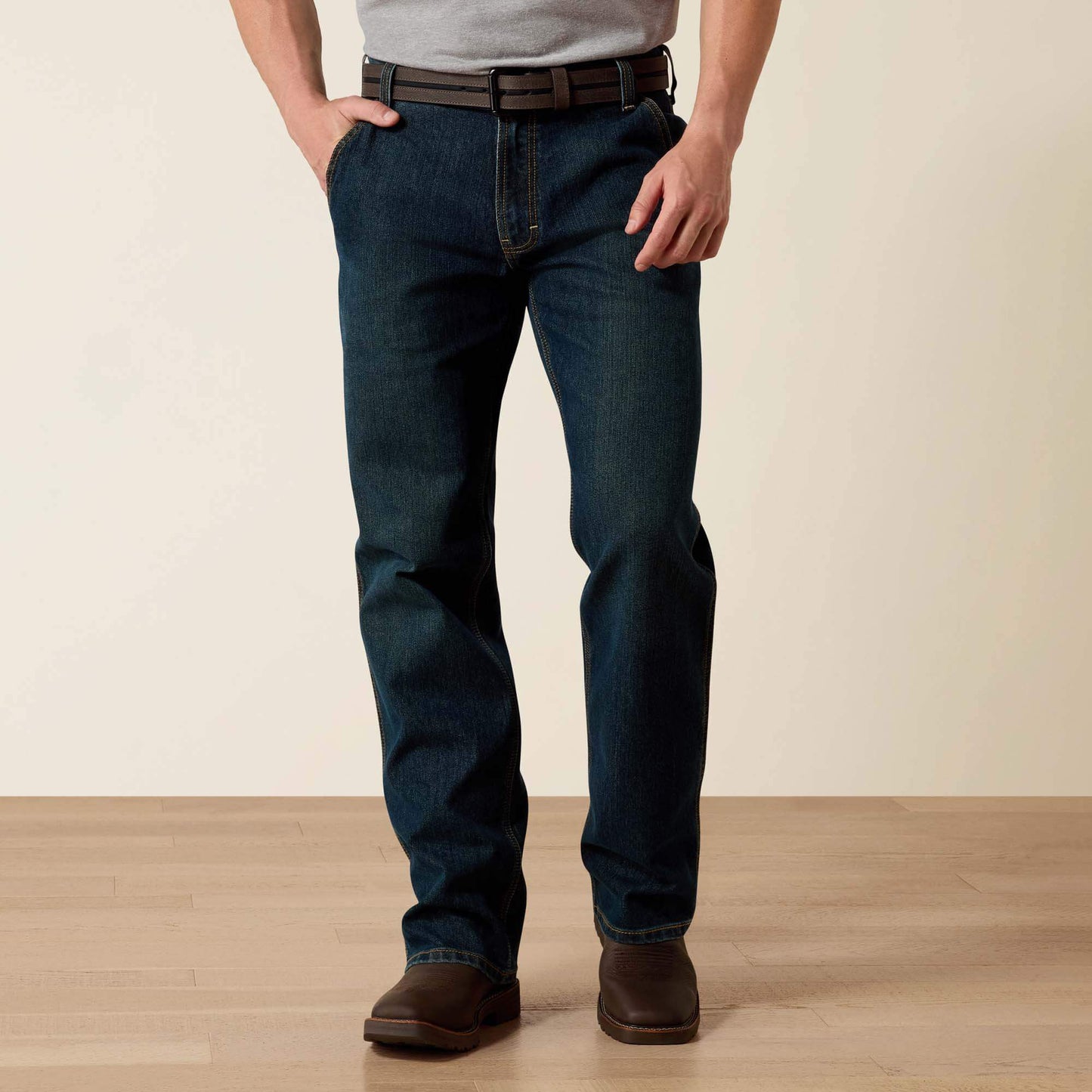 Ariat Men Rebar M4 Low Rise DuraStretch Workhorse Boot Cut Jean