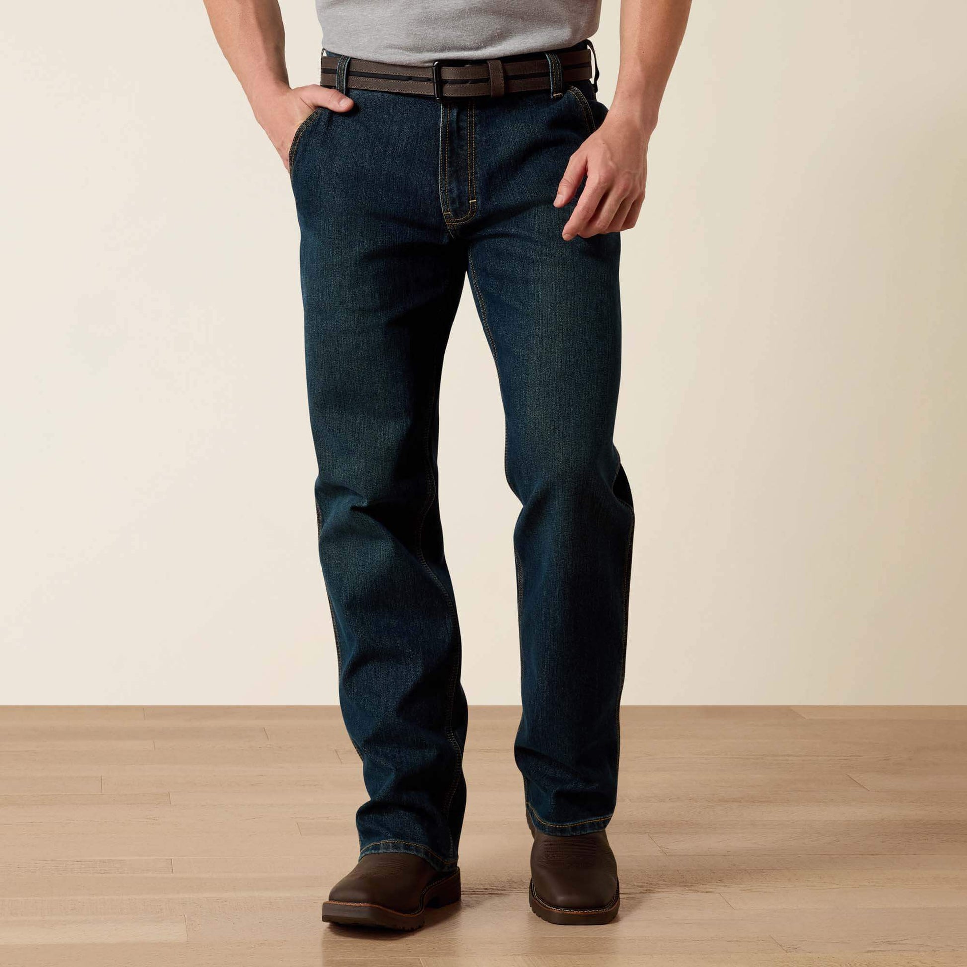 Ariat Men Rebar M4 Low Rise DuraStretch Workhorse Boot Cut Jean