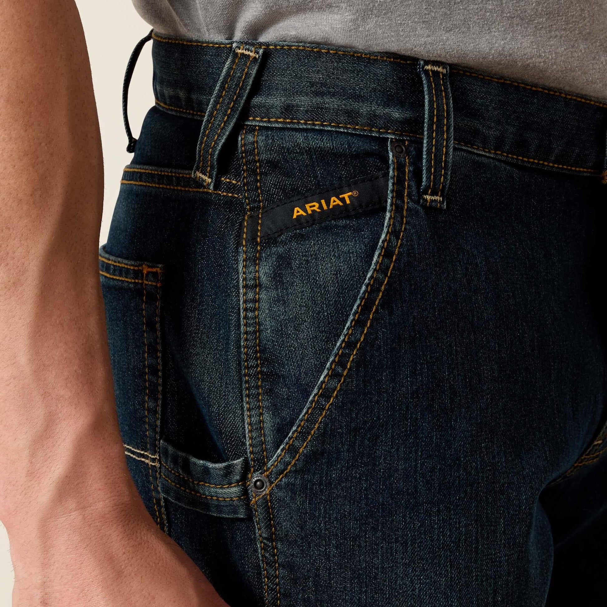 Ariat Men Rebar M4 Low Rise DuraStretch Workhorse Boot Cut Jean