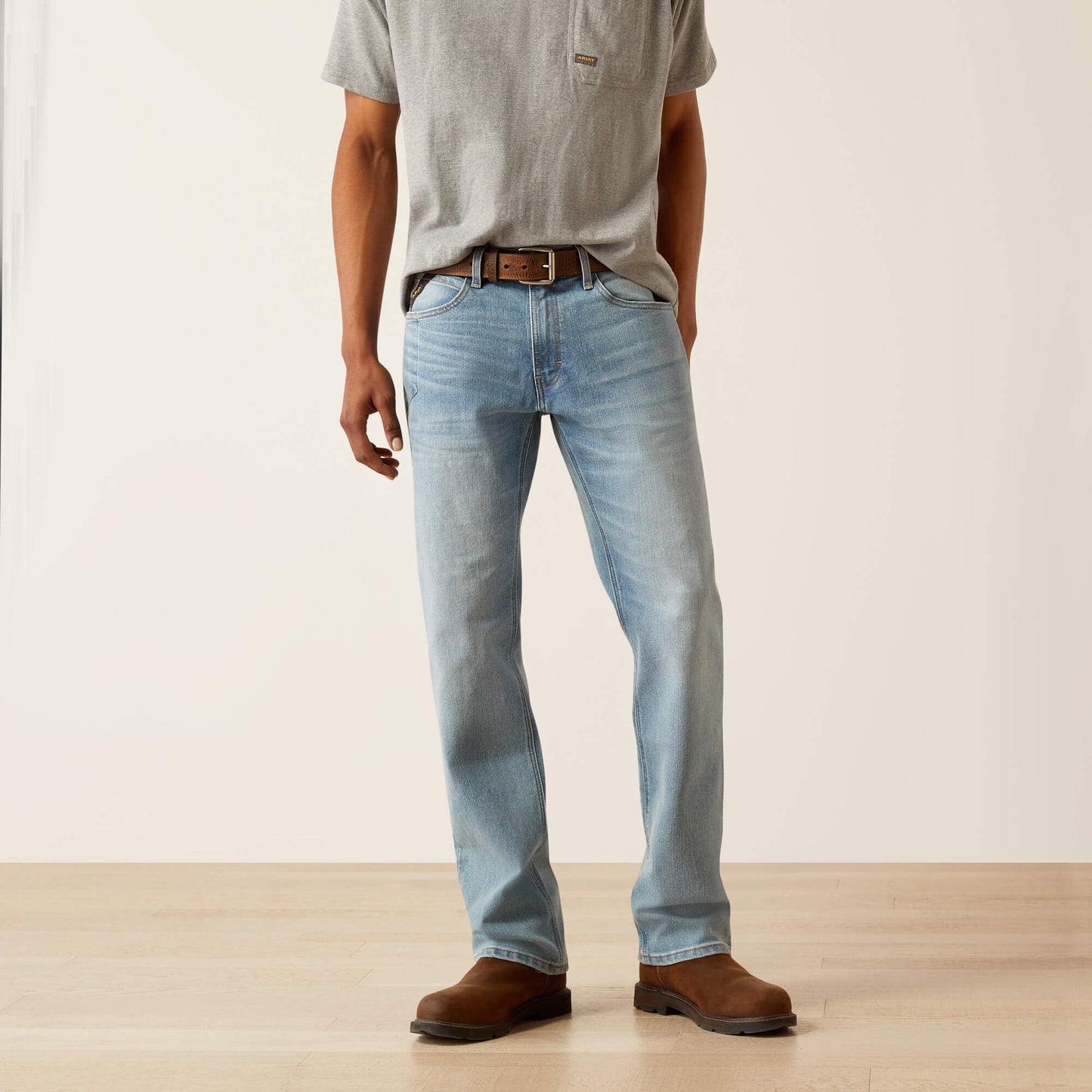 Ariat Men Rebar M4 Relaxed DuraStretch Basic Stackable Straight Leg Jean