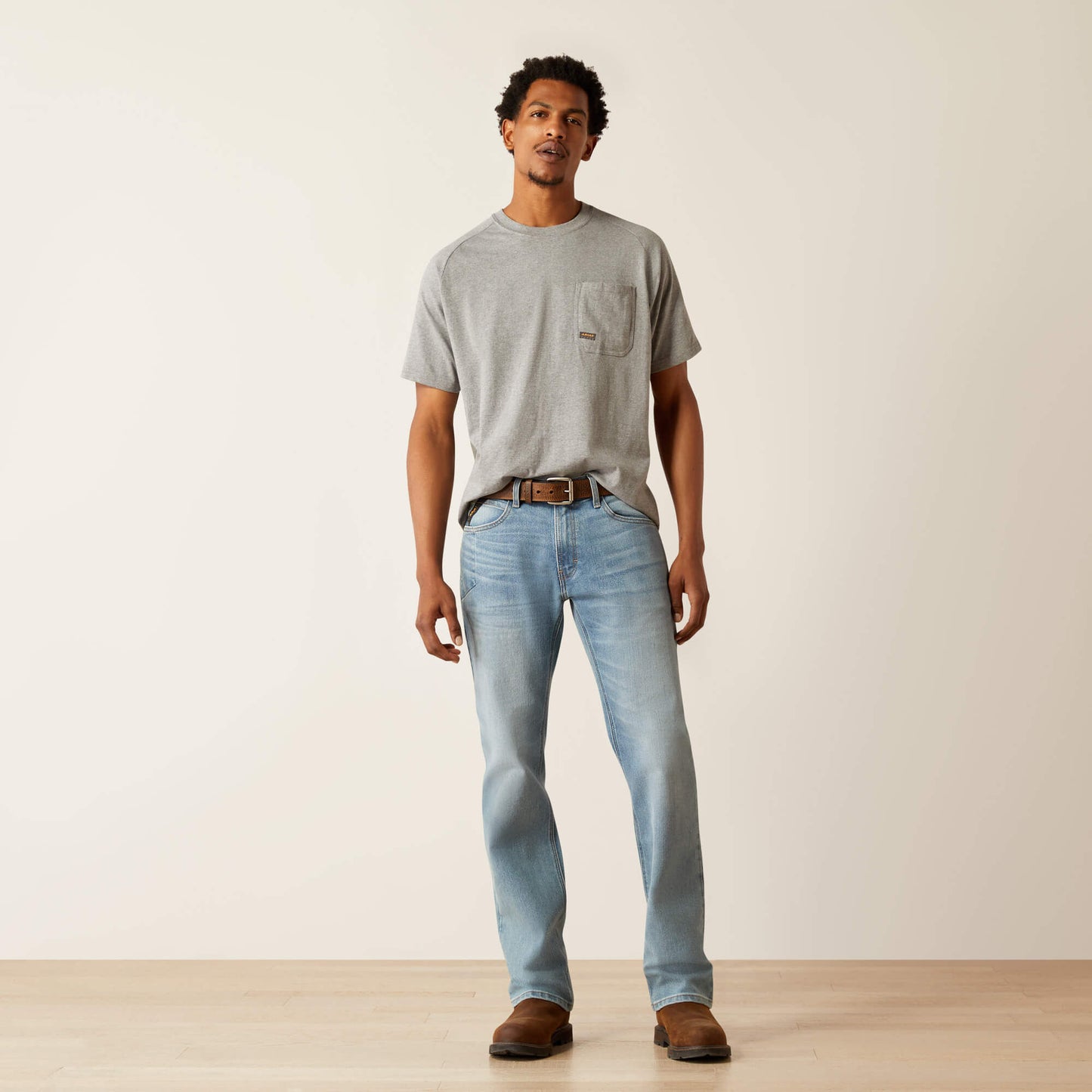 Ariat Men Rebar M4 Relaxed DuraStretch Basic Stackable Straight Leg Jean