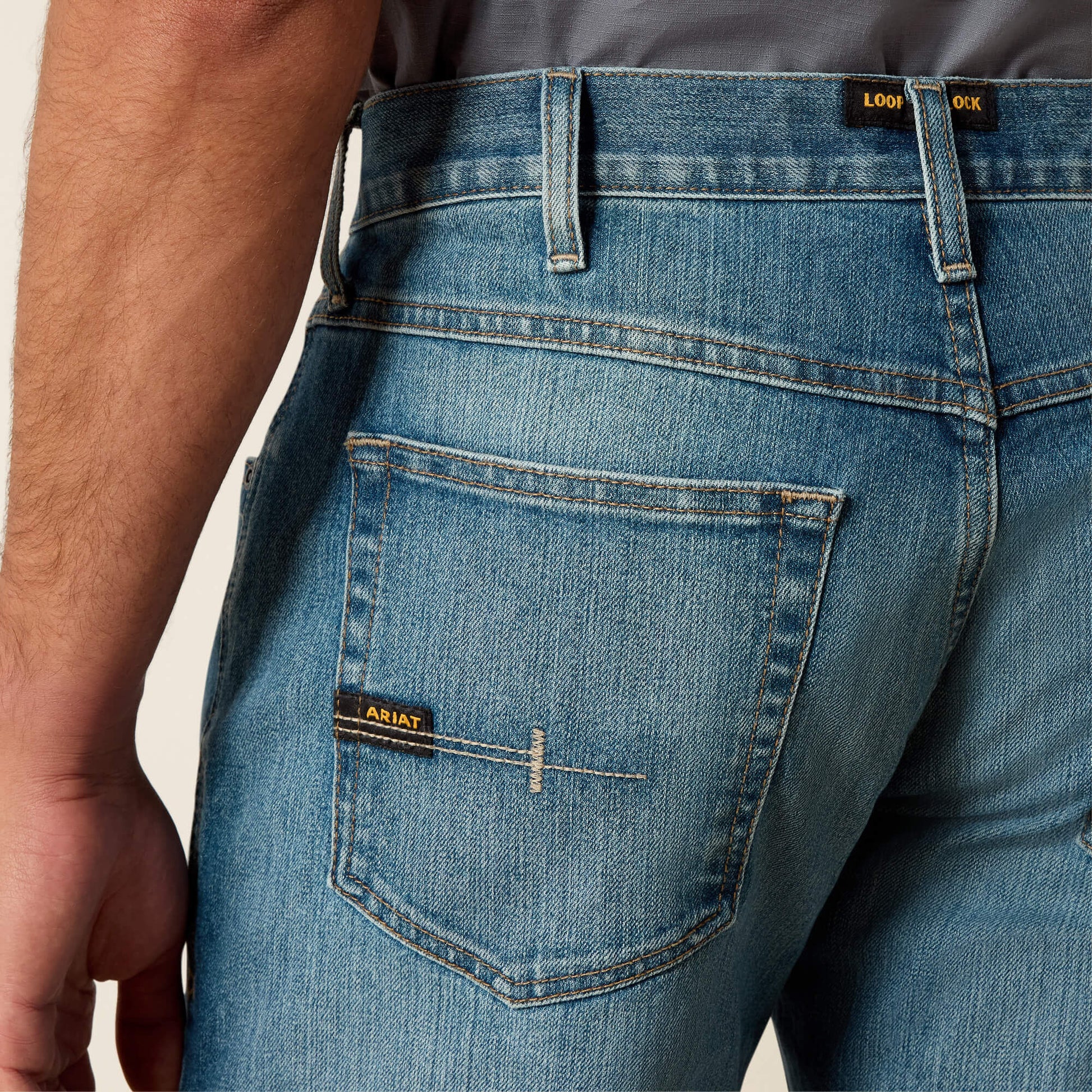 Ariat Men Rebar M5 DuraStretch Basic Stackable Straight Leg Jean