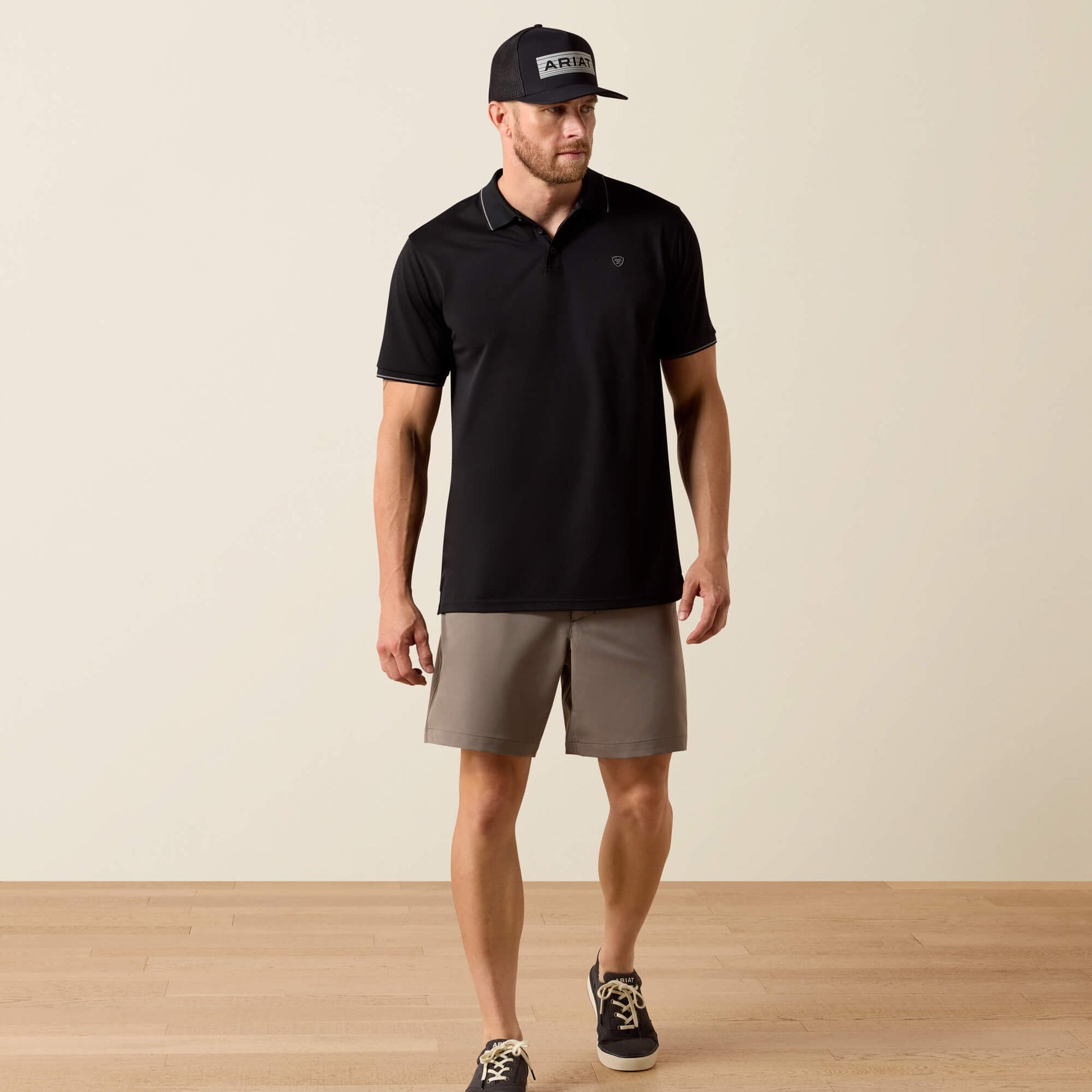 Ariat Men Logo Fitted Polo