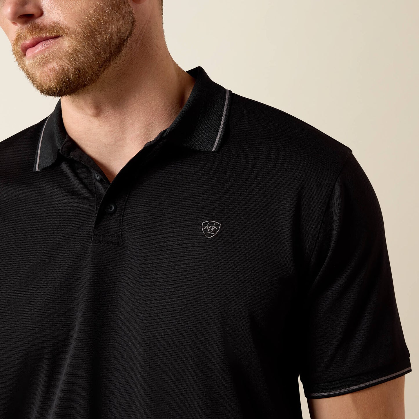 Ariat Men Logo Fitted Polo