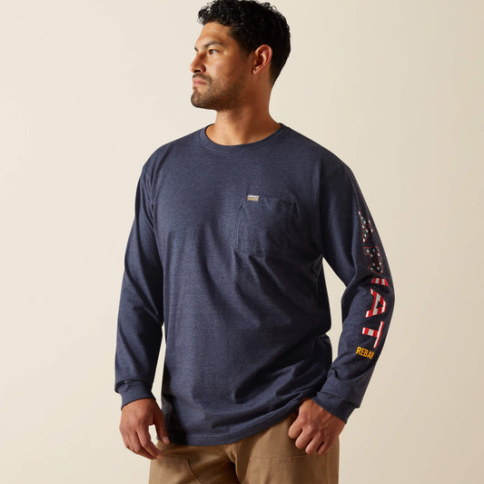 Ariat Men Rebar Cotton Strong Standard Logo Pocket T-Shirt