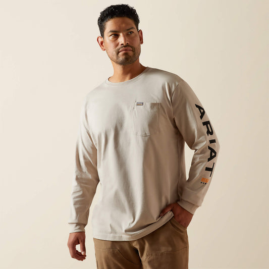 Ariat Men Rebar Cotton Strong Standard Logo Pocket T-Shirt