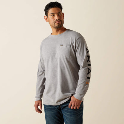 Ariat Men Rebar Cotton Strong Standard Logo Pocket T-Shirt