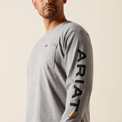 Ariat Men Rebar Cotton Strong Standard Logo Pocket T-Shirt