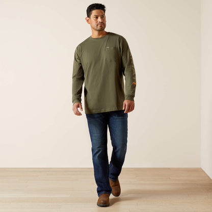 Ariat Men Rebar Cotton Strong Standard Logo Pocket T-Shirt