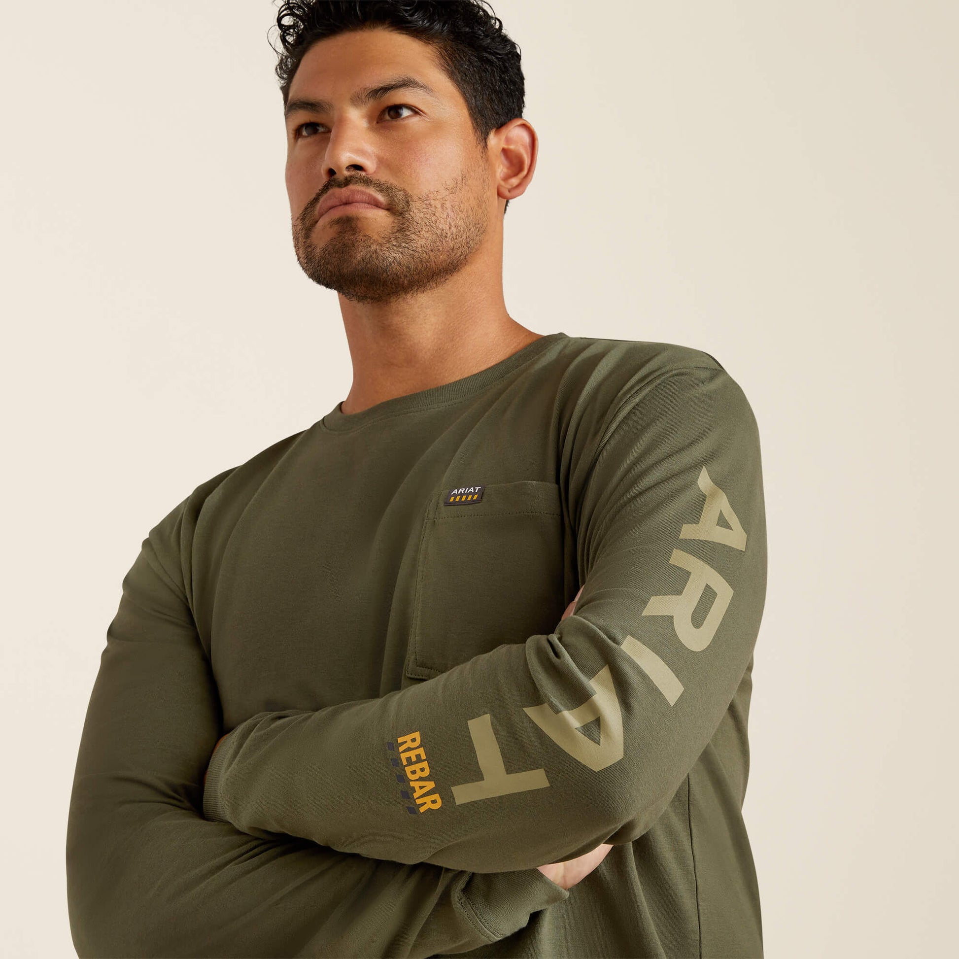 Ariat Men Rebar Cotton Strong Standard Logo Pocket T-Shirt