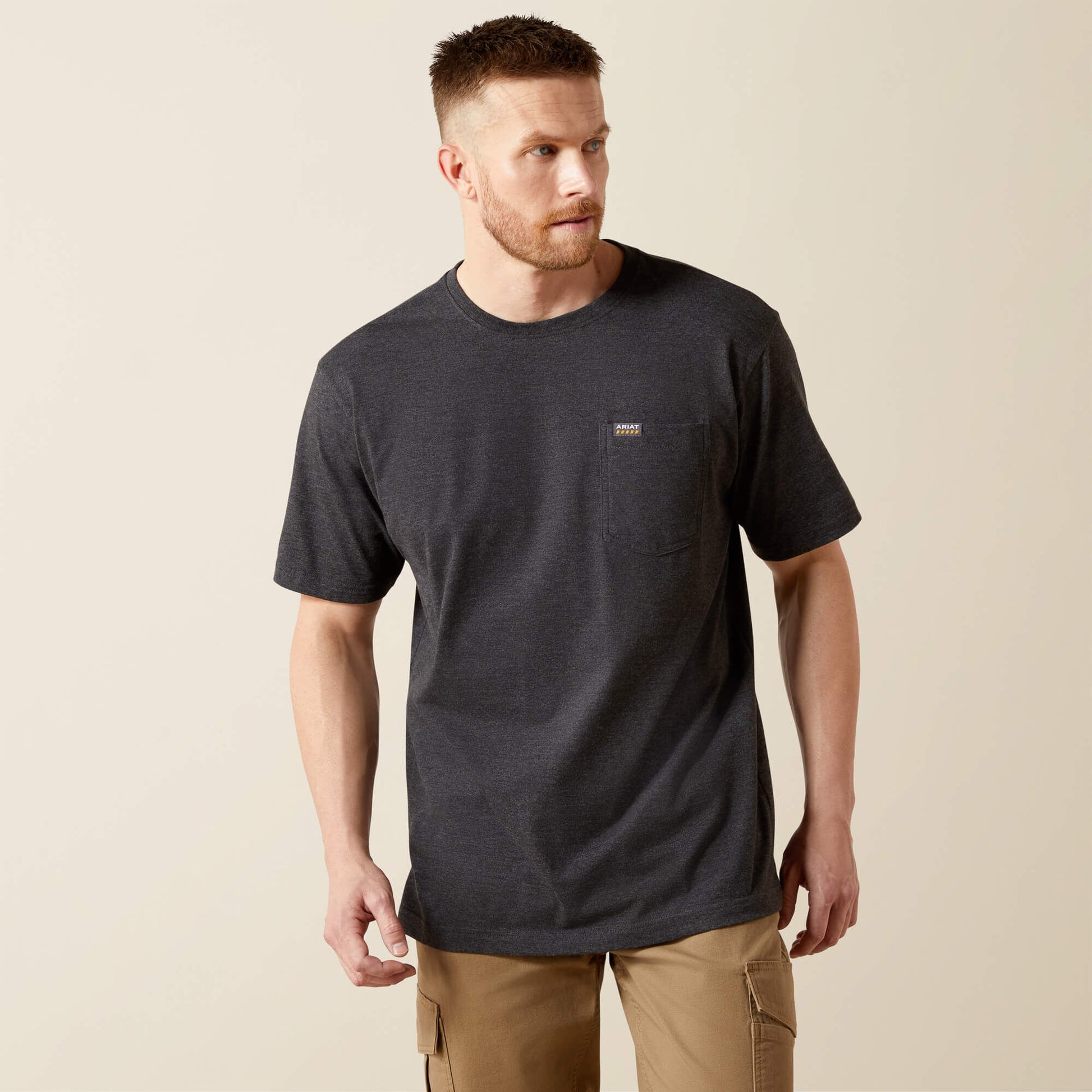 Ariat Men Rebar Cotton Strong Standard Pocket T-Shirt