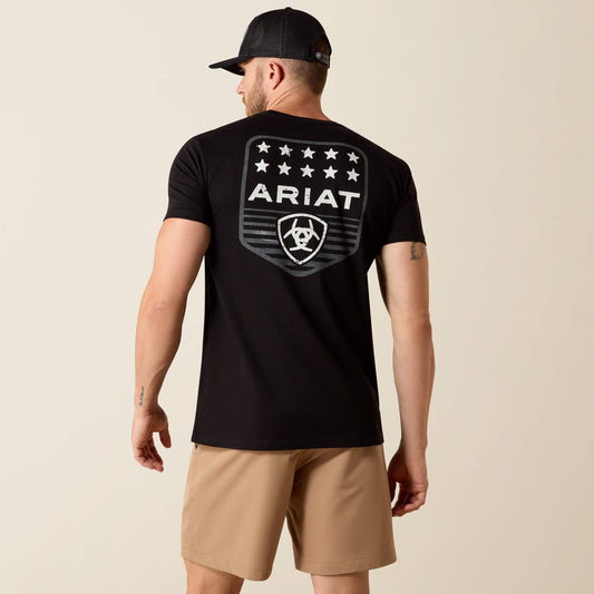 Ariat Men Ariat Stripe Patriotic Badge T-Shirt