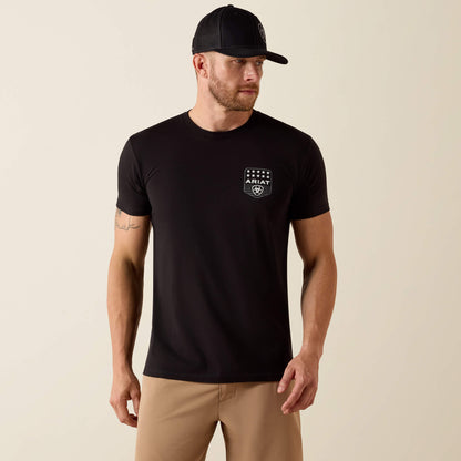Ariat Men Ariat Stripe Patriotic Badge T-Shirt