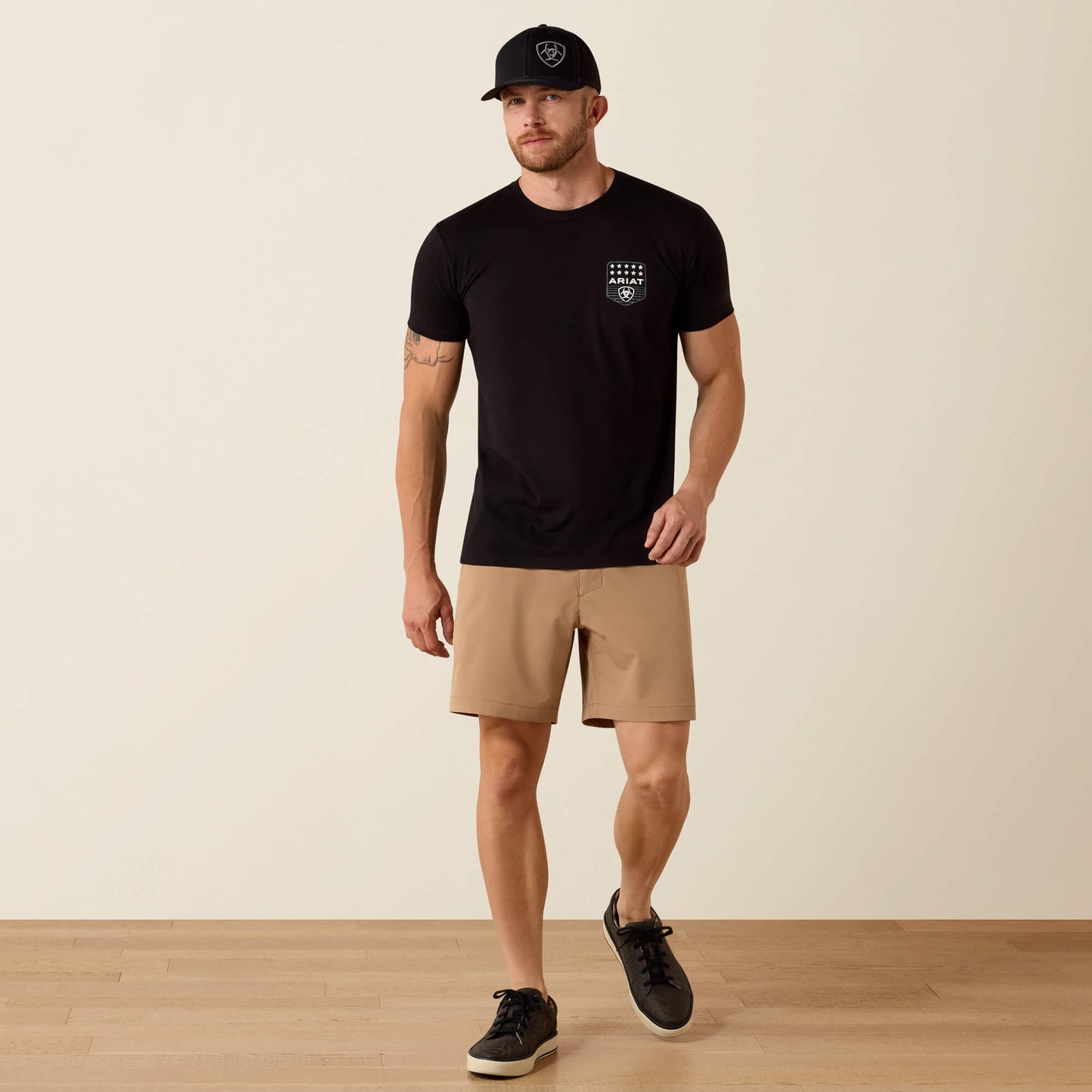 Ariat Men Ariat Stripe Patriotic Badge T-Shirt