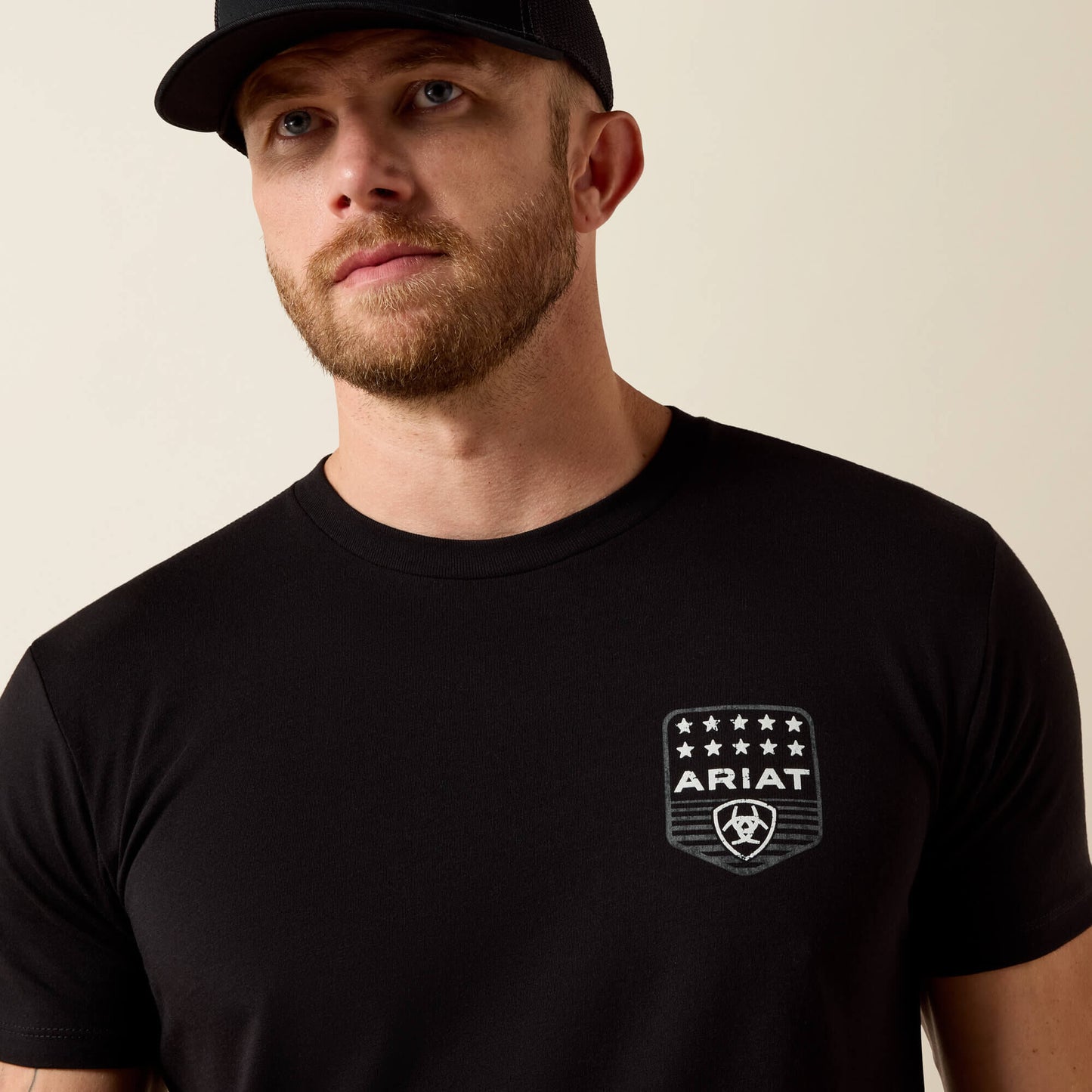 Ariat Men Ariat Stripe Patriotic Badge T-Shirt