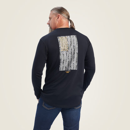 Ariat Men Rebar Workman Reflective Flag Graphic T-Shirt
