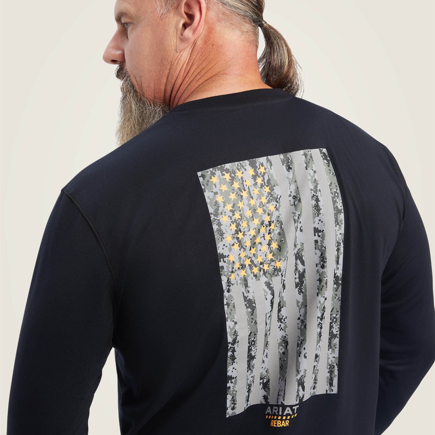 Ariat Men Rebar Workman Reflective Flag Graphic T-Shirt