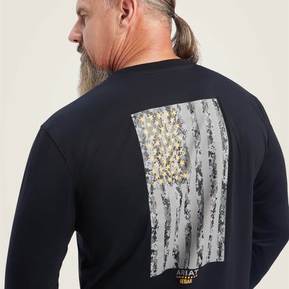 Ariat Men Rebar Workman Reflective Flag Graphic T-Shirt