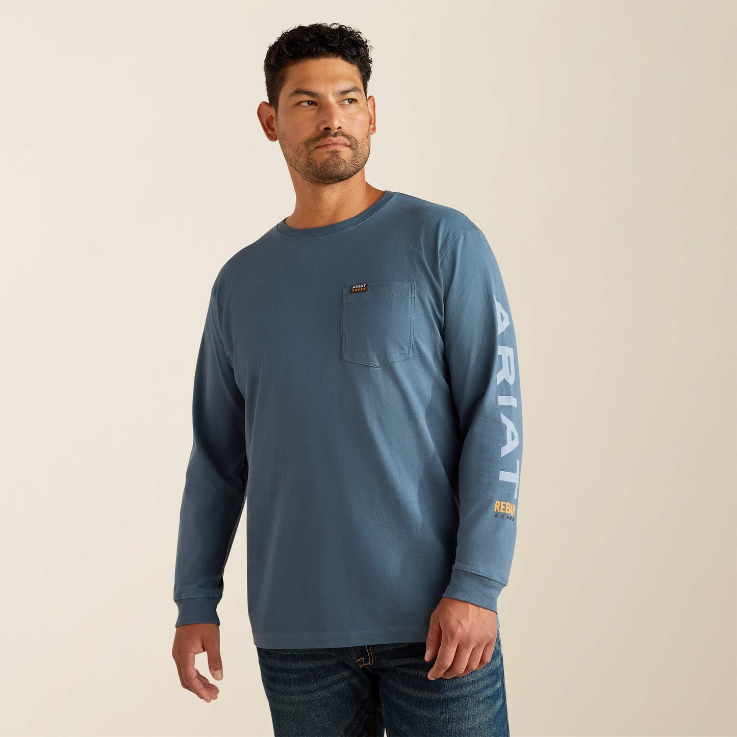 Ariat Men Rebar Cotton Strong Standard Logo Pocket T-Shirt