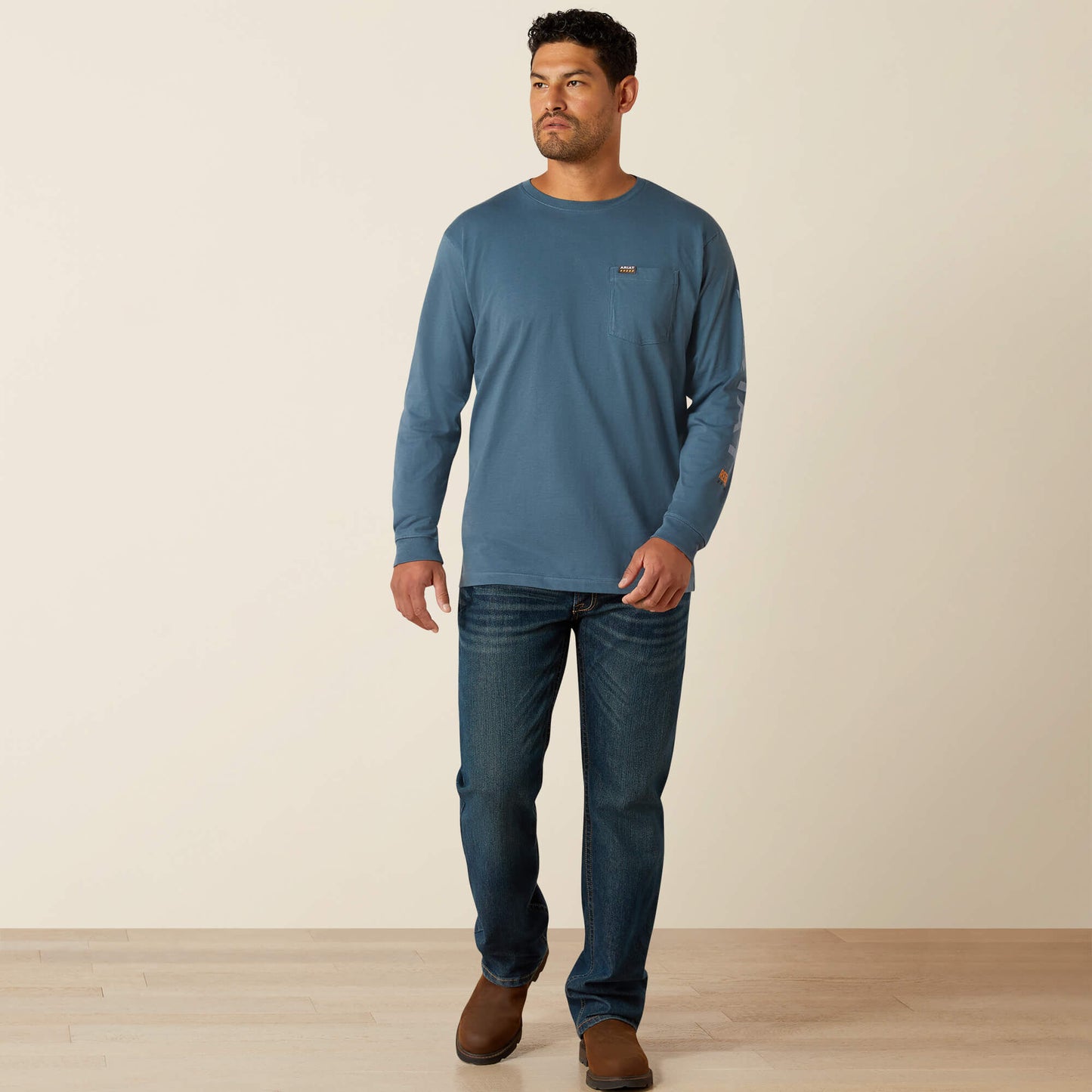 Ariat Men Rebar Cotton Strong Standard Logo Pocket T-Shirt