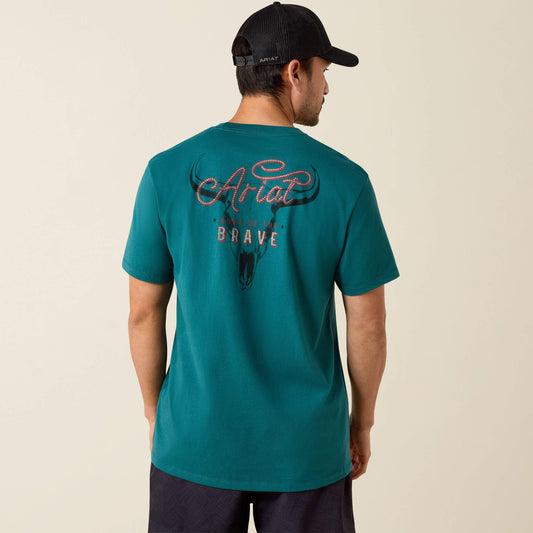 Ariat Men Ariat Cattle Skull Freedom Classic Fit T-Shirt