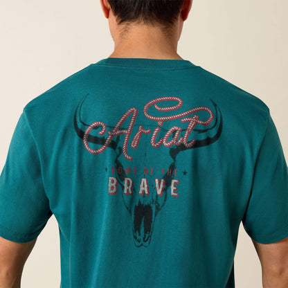 Ariat Men Ariat Cattle Skull Freedom Classic Fit T-Shirt