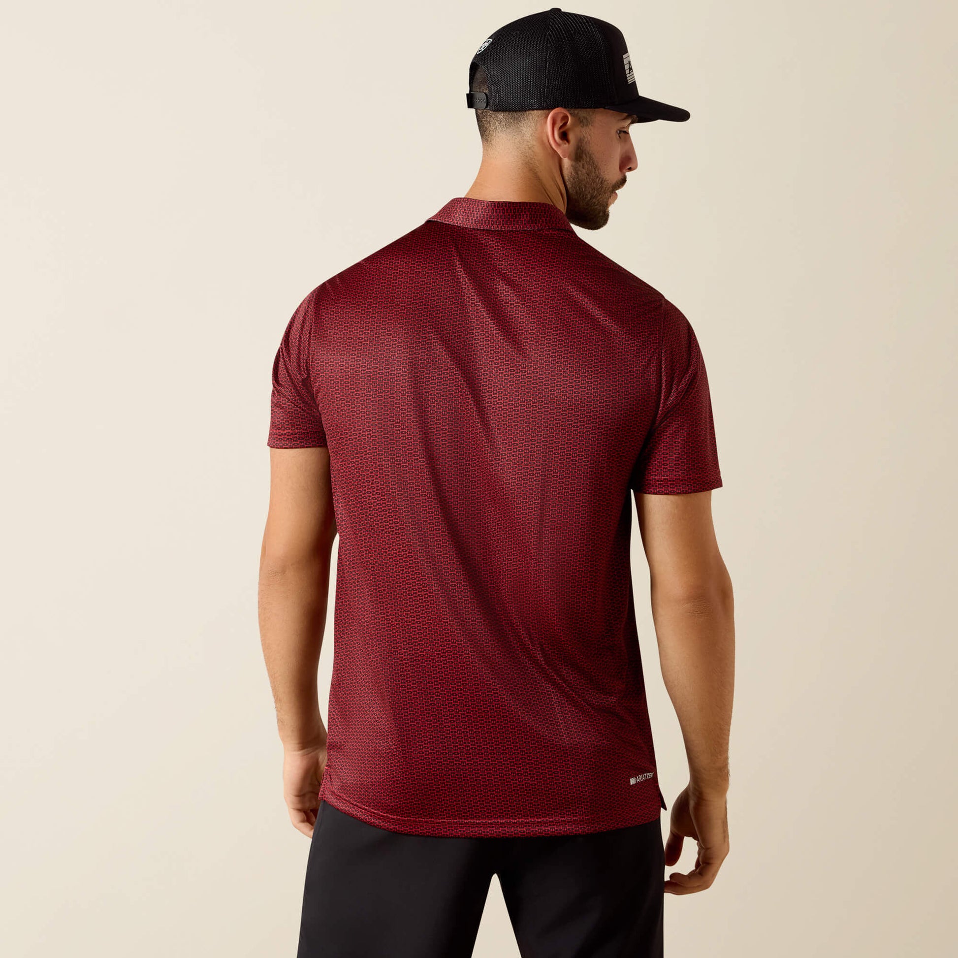 Ariat Men All Over Print Fitted Polo