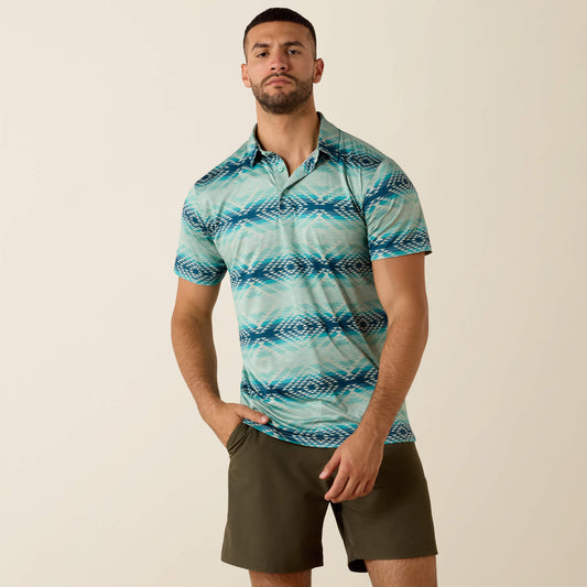Ariat Men All Over Print Heathered Classic Fit Polo