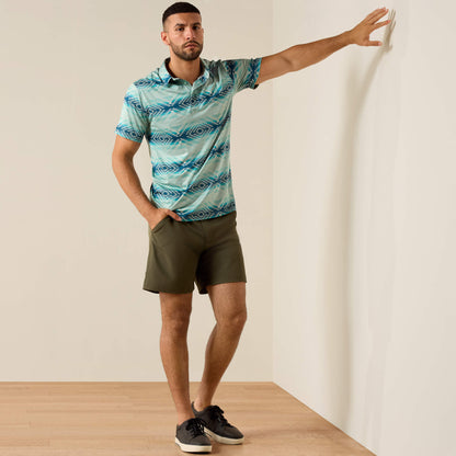 Ariat Men All Over Print Heathered Classic Fit Polo