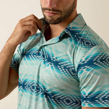 Ariat Men All Over Print Heathered Classic Fit Polo
