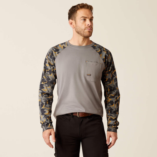 Ariat Men Rebar Workman Baseball T-Shirt
