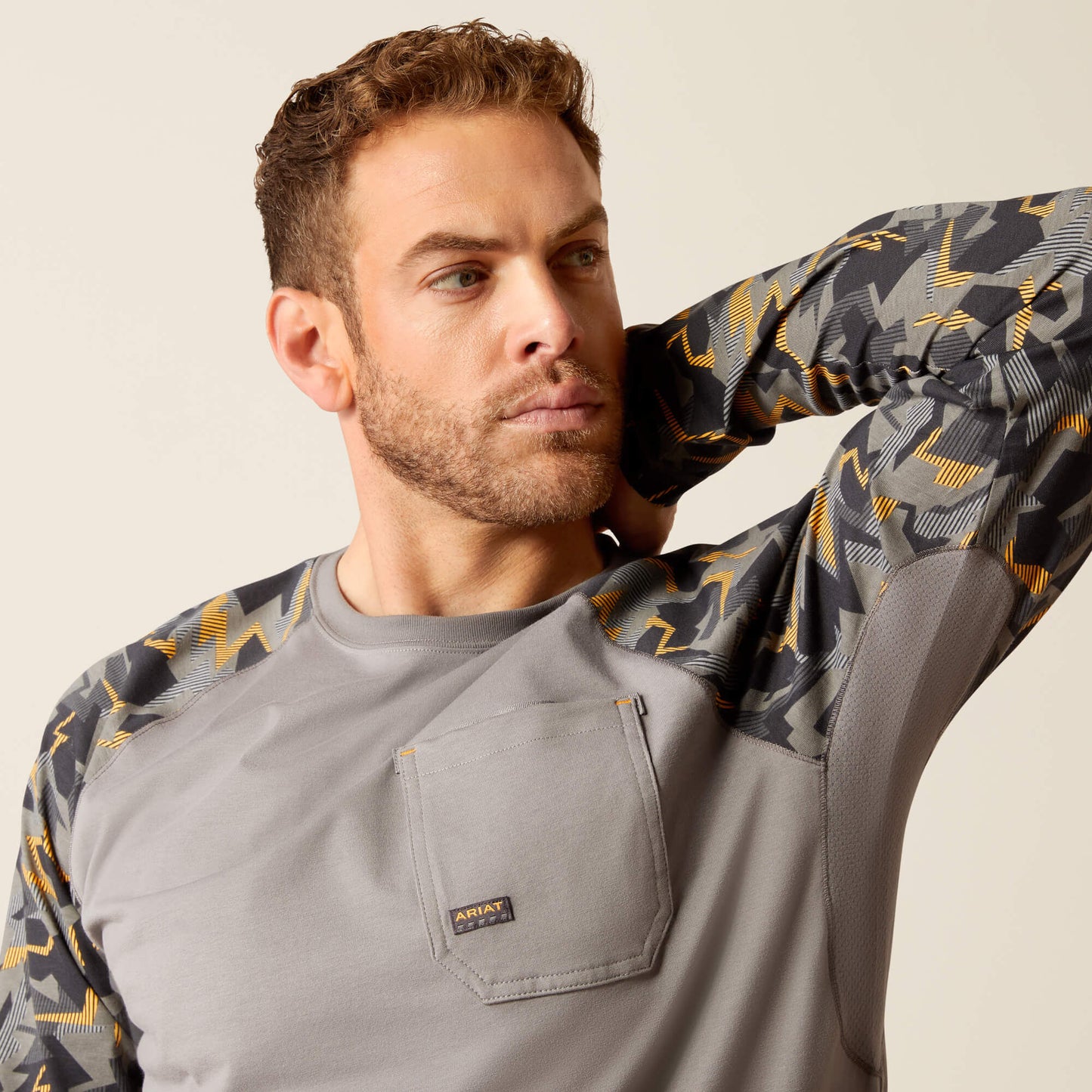 Ariat Men Rebar Workman Baseball T-Shirt