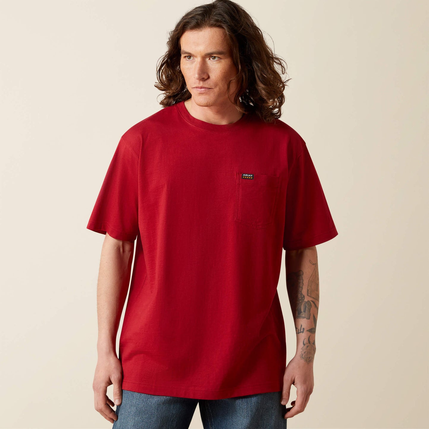 Ariat Men Rebar Cotton Strong Standard Pocket T-Shirt