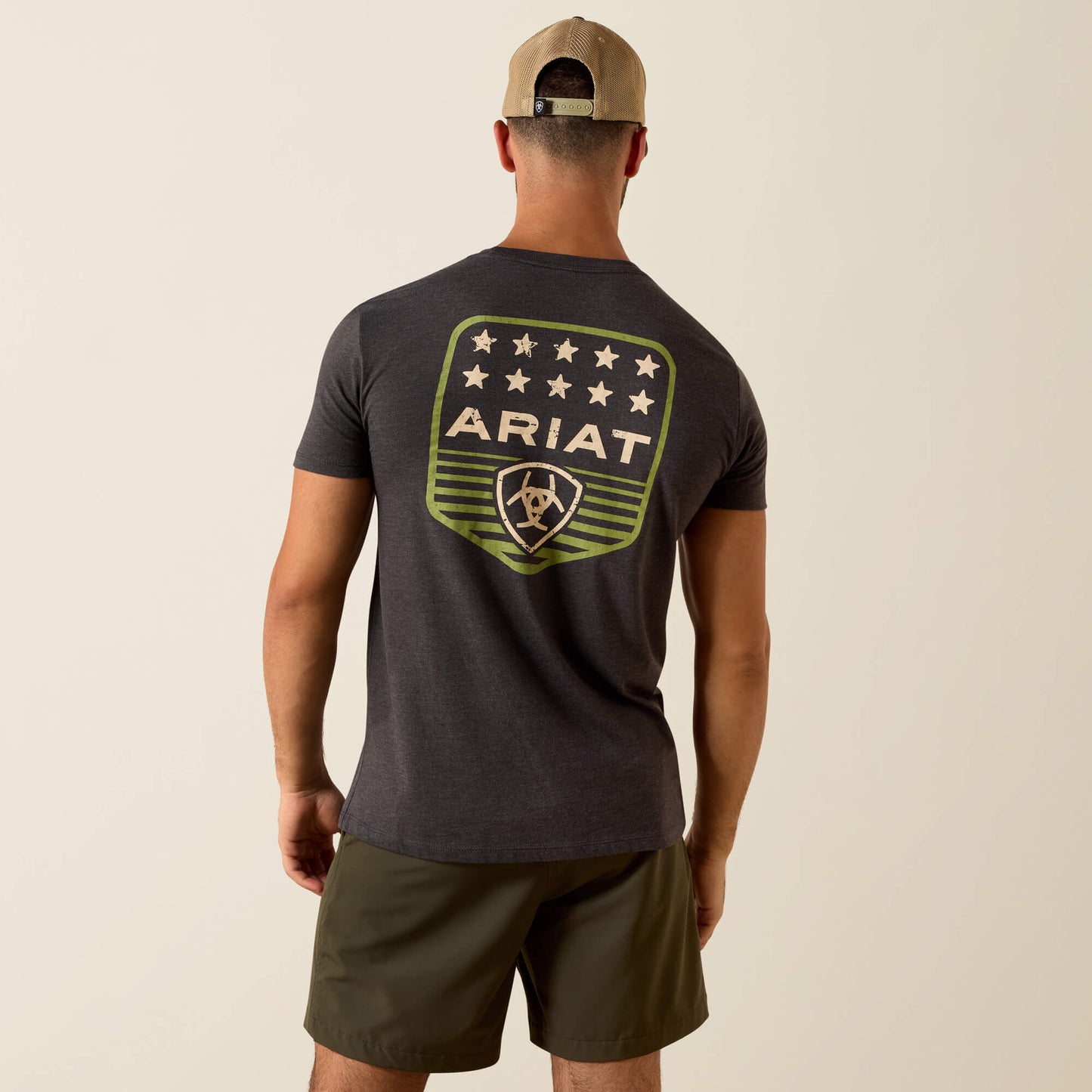 Ariat Men Ariat Stripe Patriotic Badge T-Shirt