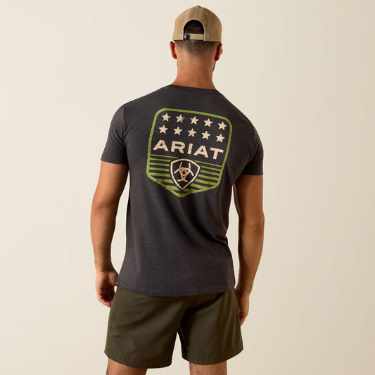 Ariat Men Ariat Stripe Patriotic Badge T-Shirt