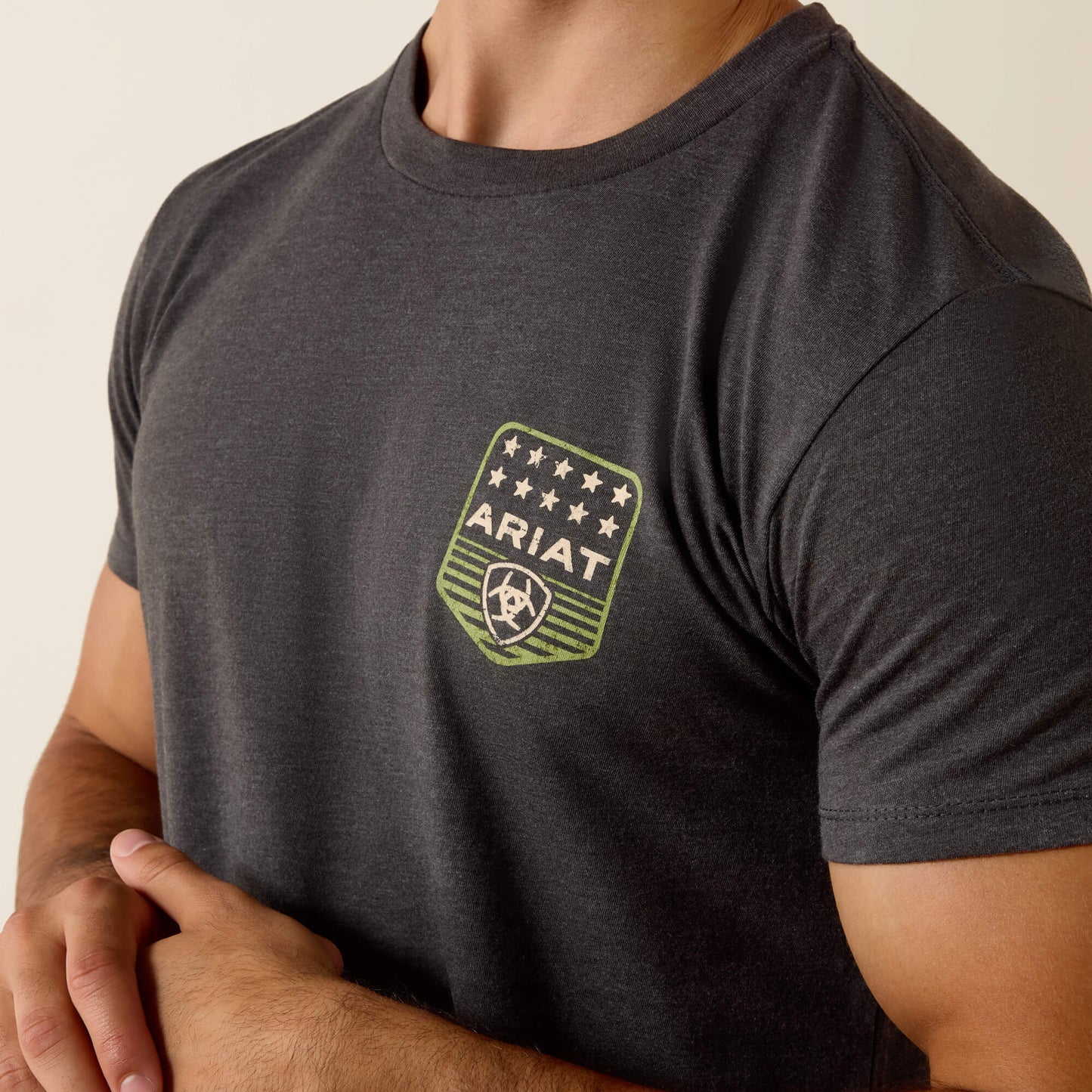 Ariat Men Ariat Stripe Patriotic Badge T-Shirt