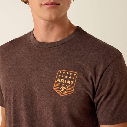 Ariat Men Ariat Stripe Patriotic Badge T-Shirt