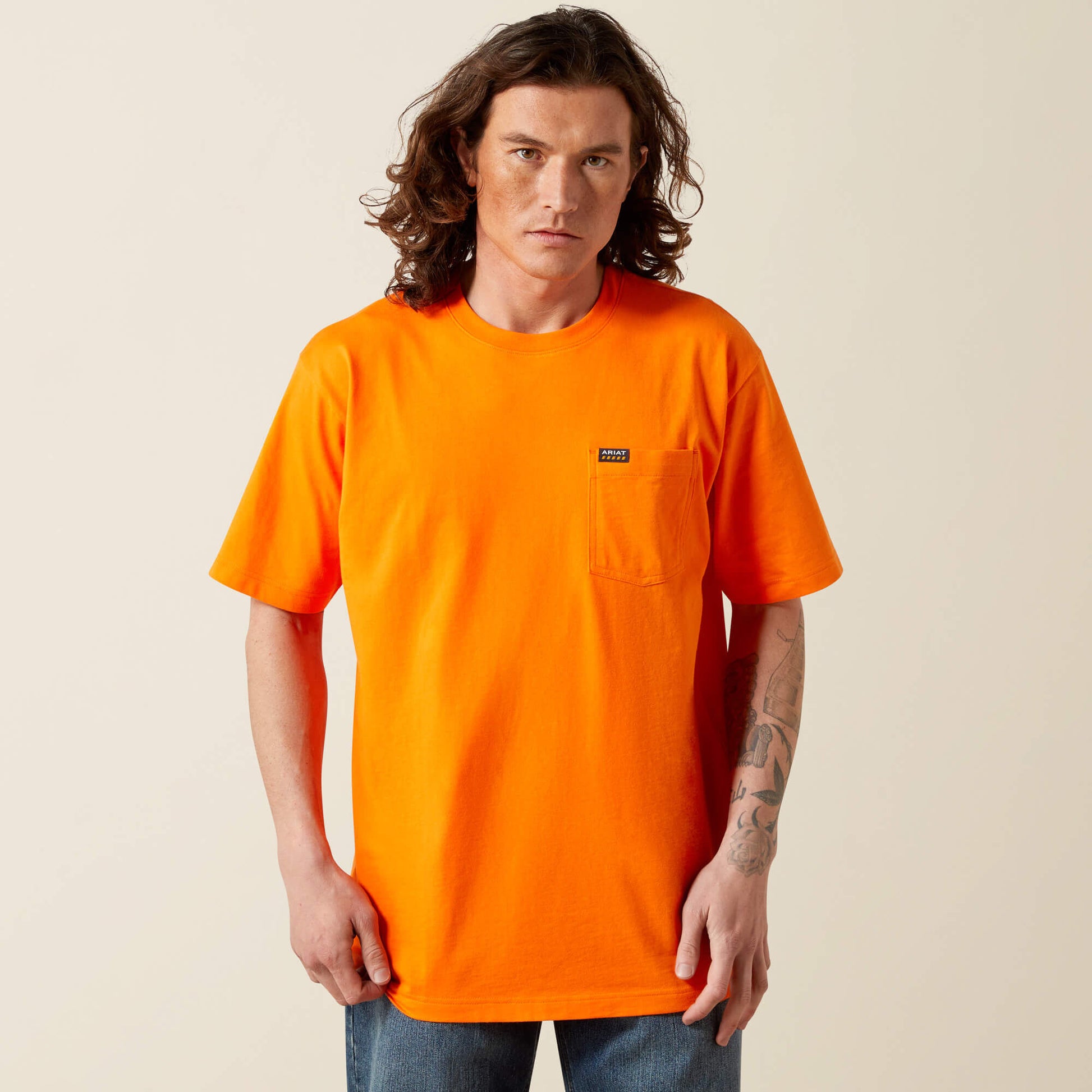 Ariat Men Rebar Cotton Strong Standard Pocket T-Shirt