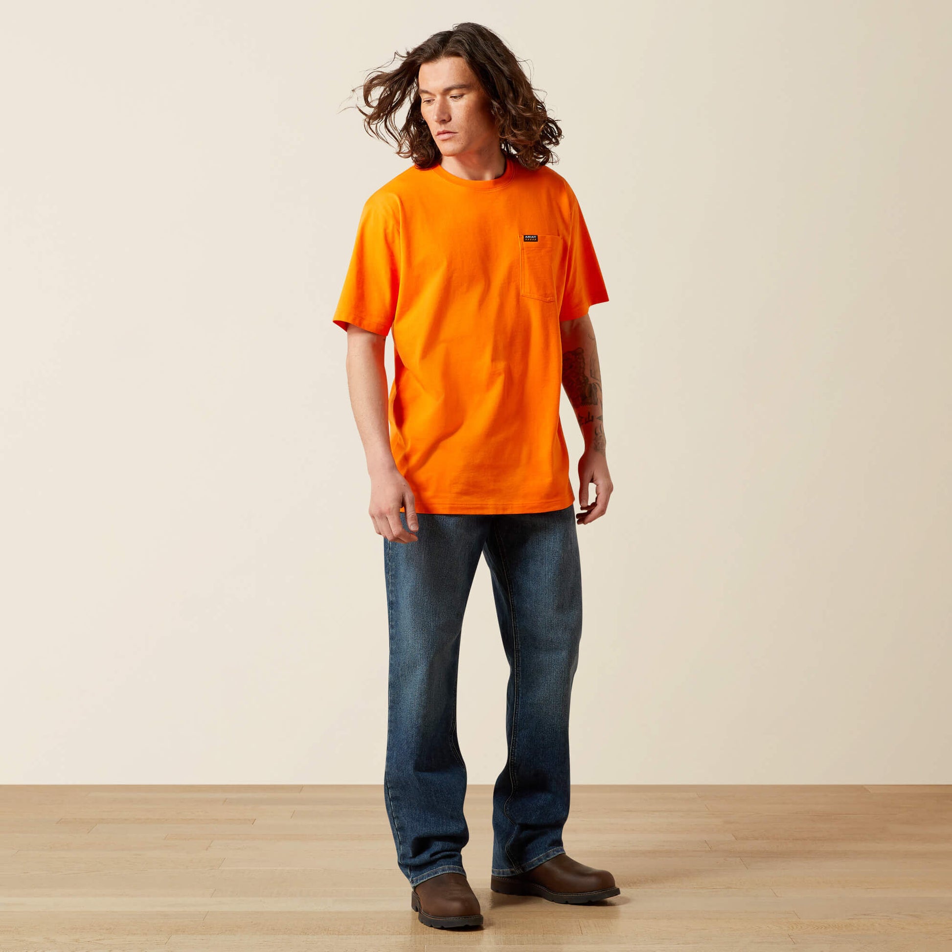 Ariat Men Rebar Cotton Strong Standard Pocket T-Shirt