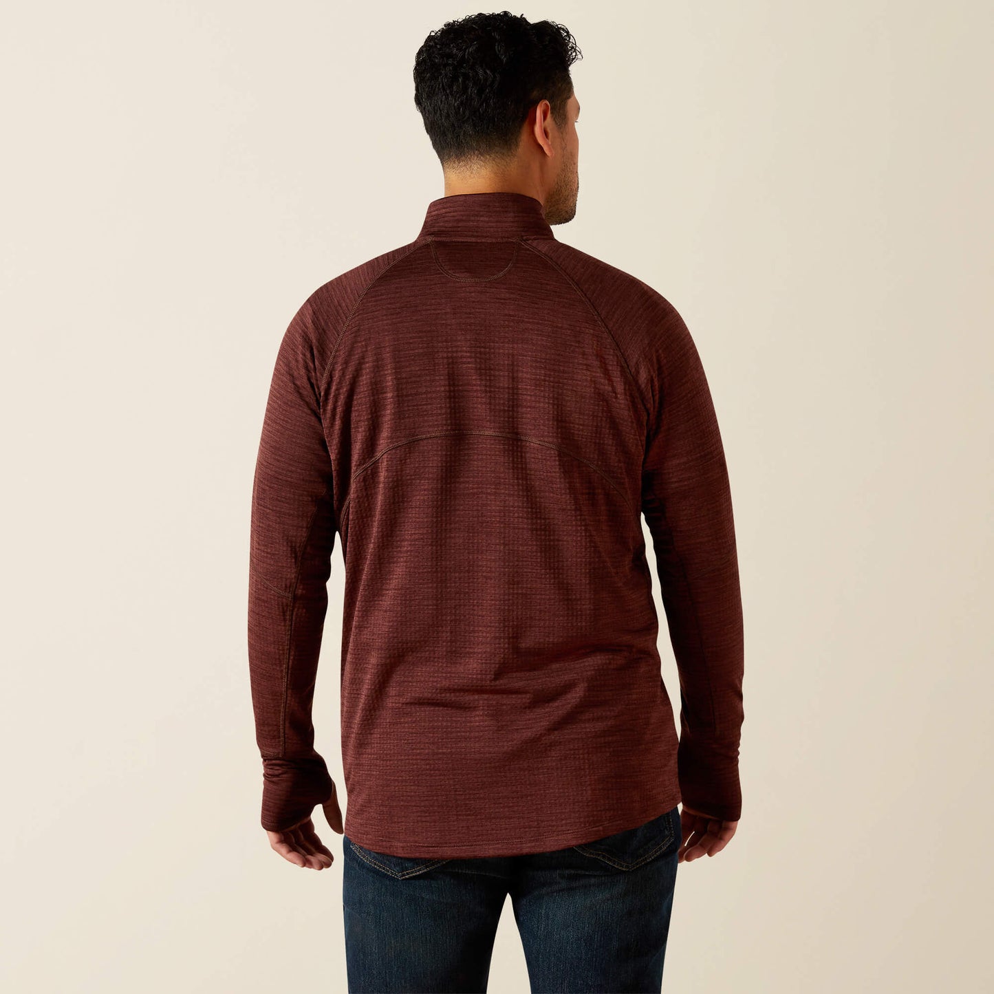 Ariat Men Rebar Gridwork Baselayer 1/4 Zip T-Shirt