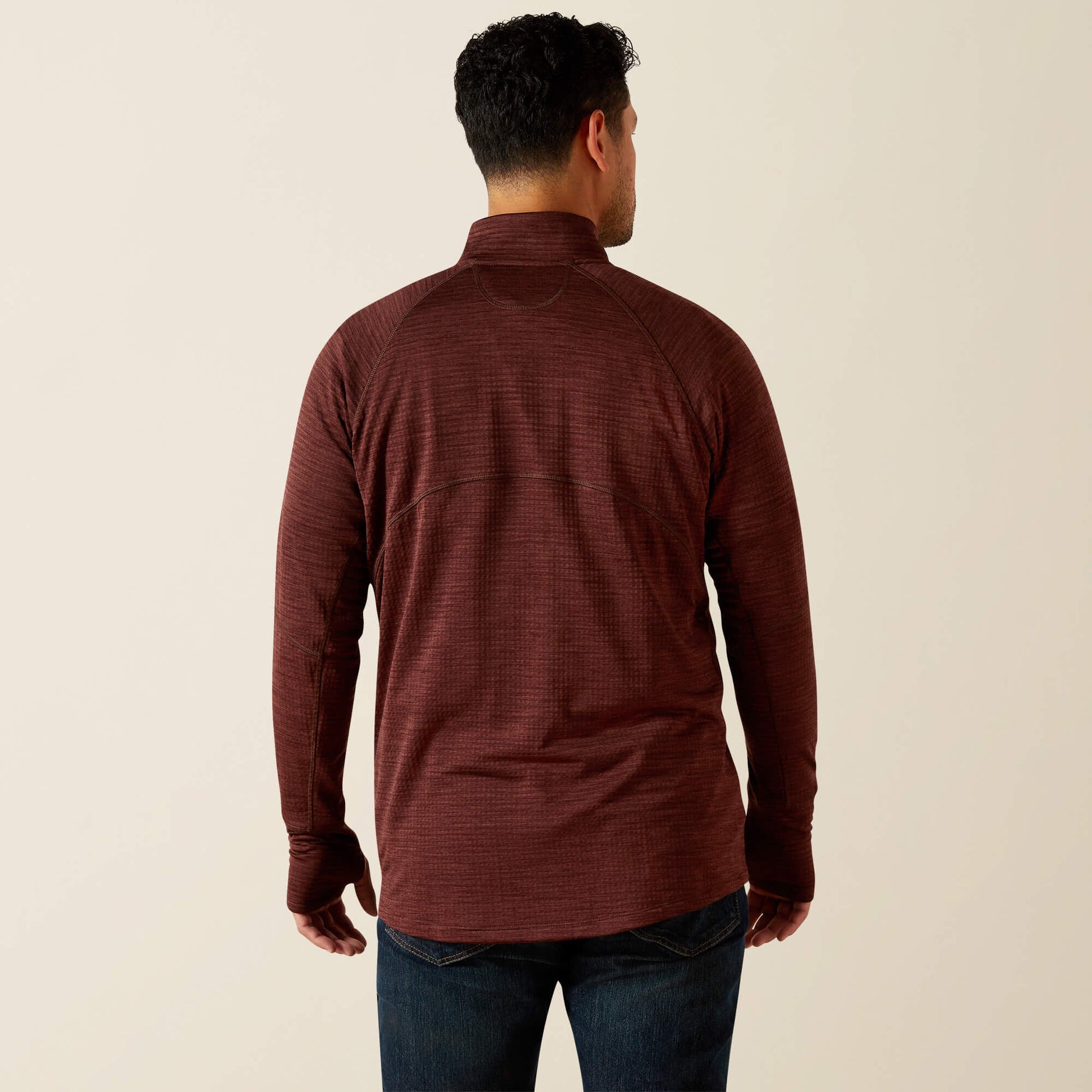 Ariat Men Rebar Gridwork Baselayer 1/4 Zip T-Shirt