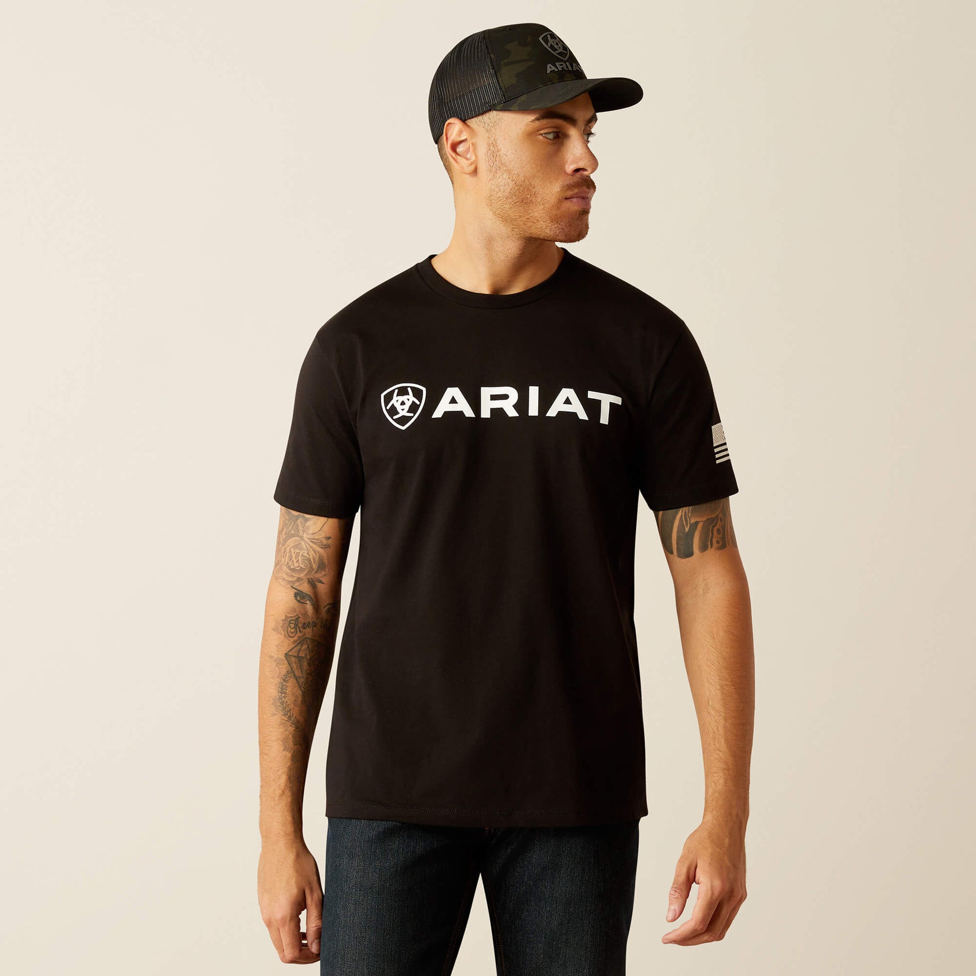 Ariat Men Ariat Shield Flag T-Shirt