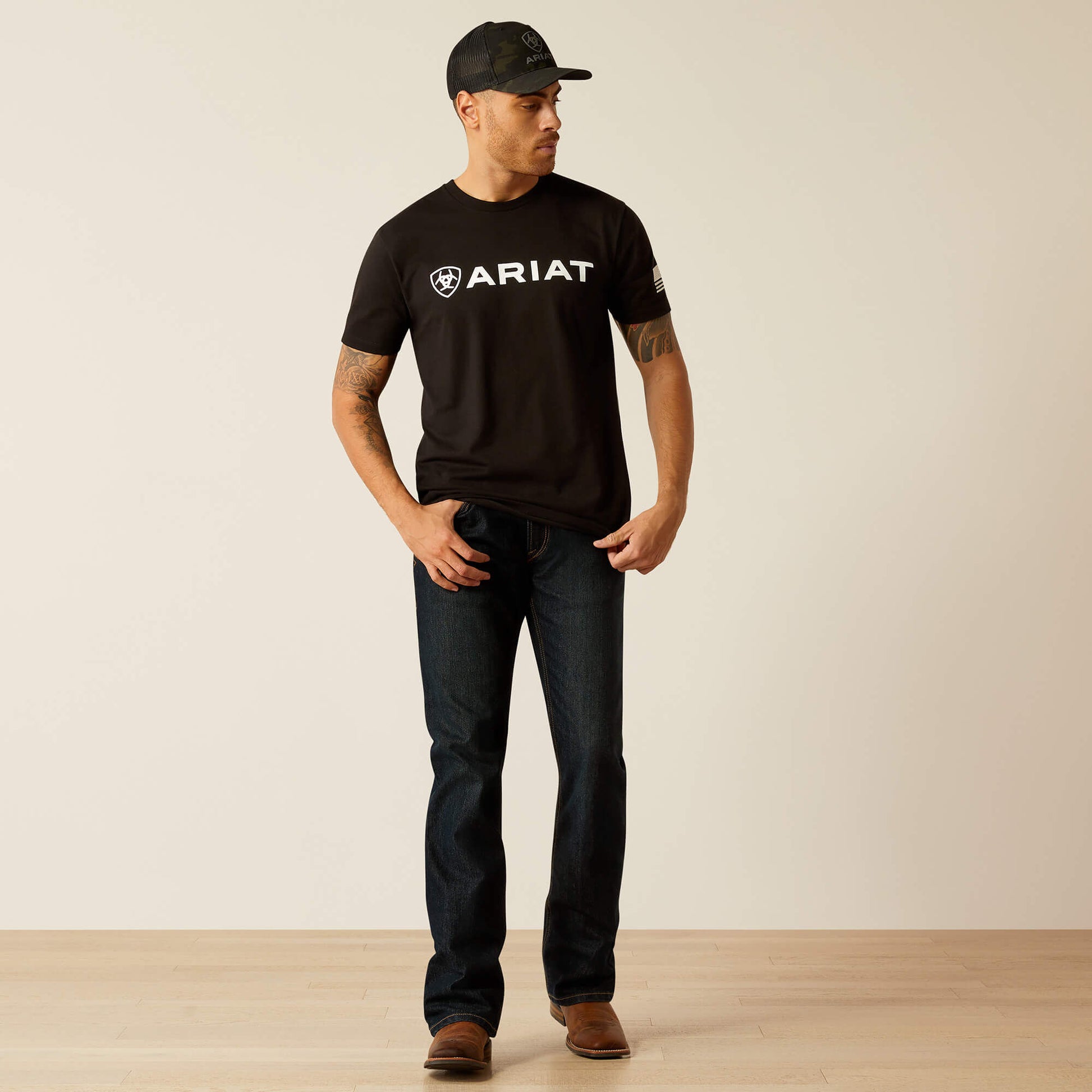 Ariat Men Ariat Shield Flag T-Shirt